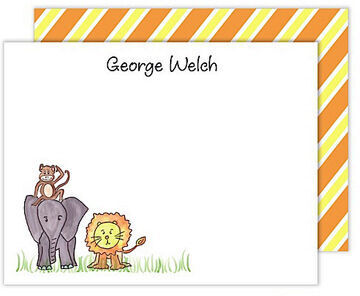 Zoo Friends Flat Note Cards